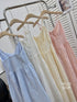 Cotton Spaghetti Straps Midi Dresses